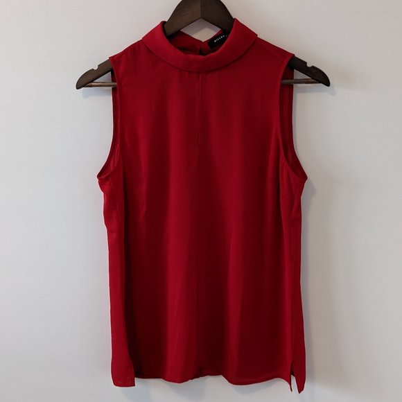 NWT Red Sleeveless Blouse - Picture 1 of 5